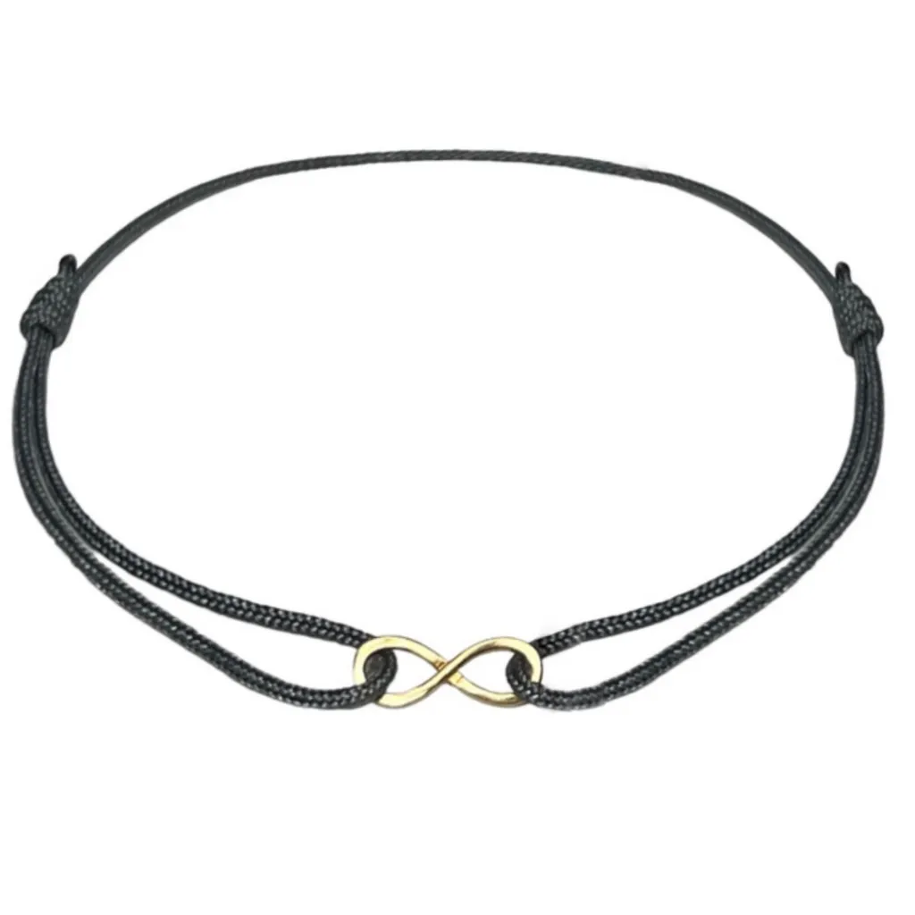 14K Solid Gold Infinity Unisex Bracelet