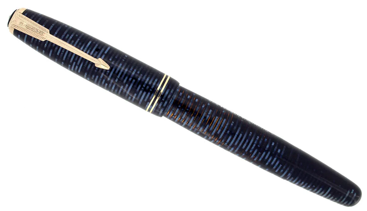 1947 PARKER AZURE PEARL VACUMATIC JUNIOR FOUNTAIN PEN RESTORED CONDITION