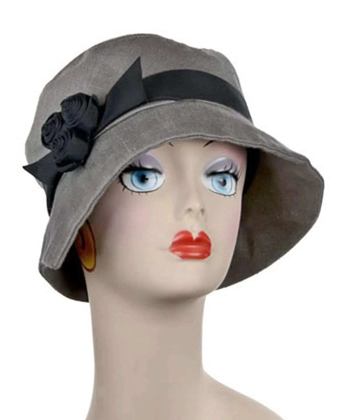 Abigail Hat Style  - Linen in Gray