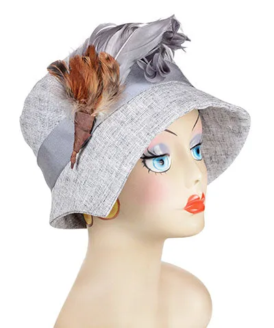 Abigail Hat Style  - Linen in Metallic Silver (SOLD OUT)