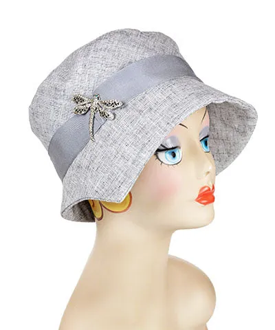 Abigail Hat Style  - Linen in Metallic Silver (SOLD OUT)