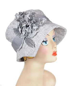 Abigail Hat Style  - Linen in Metallic Silver (SOLD OUT)