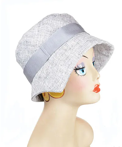 Abigail Hat Style  - Linen in Metallic Silver (SOLD OUT)