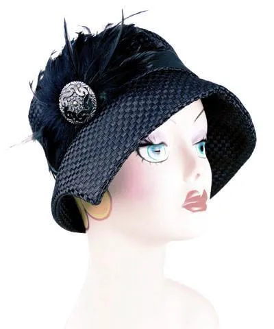 Abigail Style Hat - Interconnected in Black Upholstery