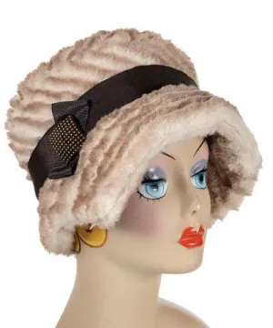 Abigail Style Hat - Plush Faux Fur in Cornish Rex (One Medium Left!)