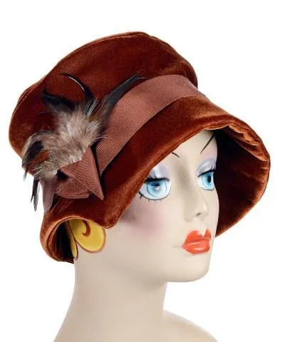 Abigail Style Hat - Velvet in Citrine