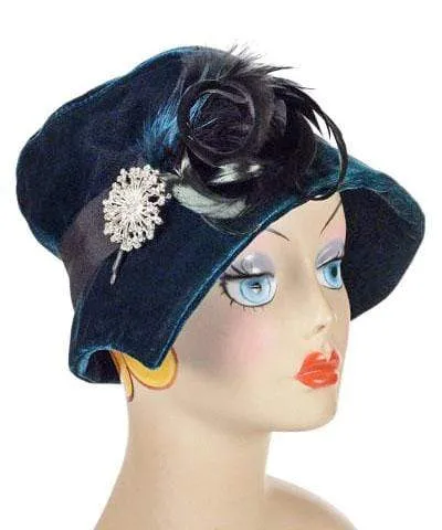 Abigail Style Hat - Velvet in Emerald