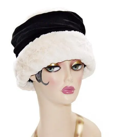 Ana Cloche Hat Style - Cuddly Faux Fur in Ivory