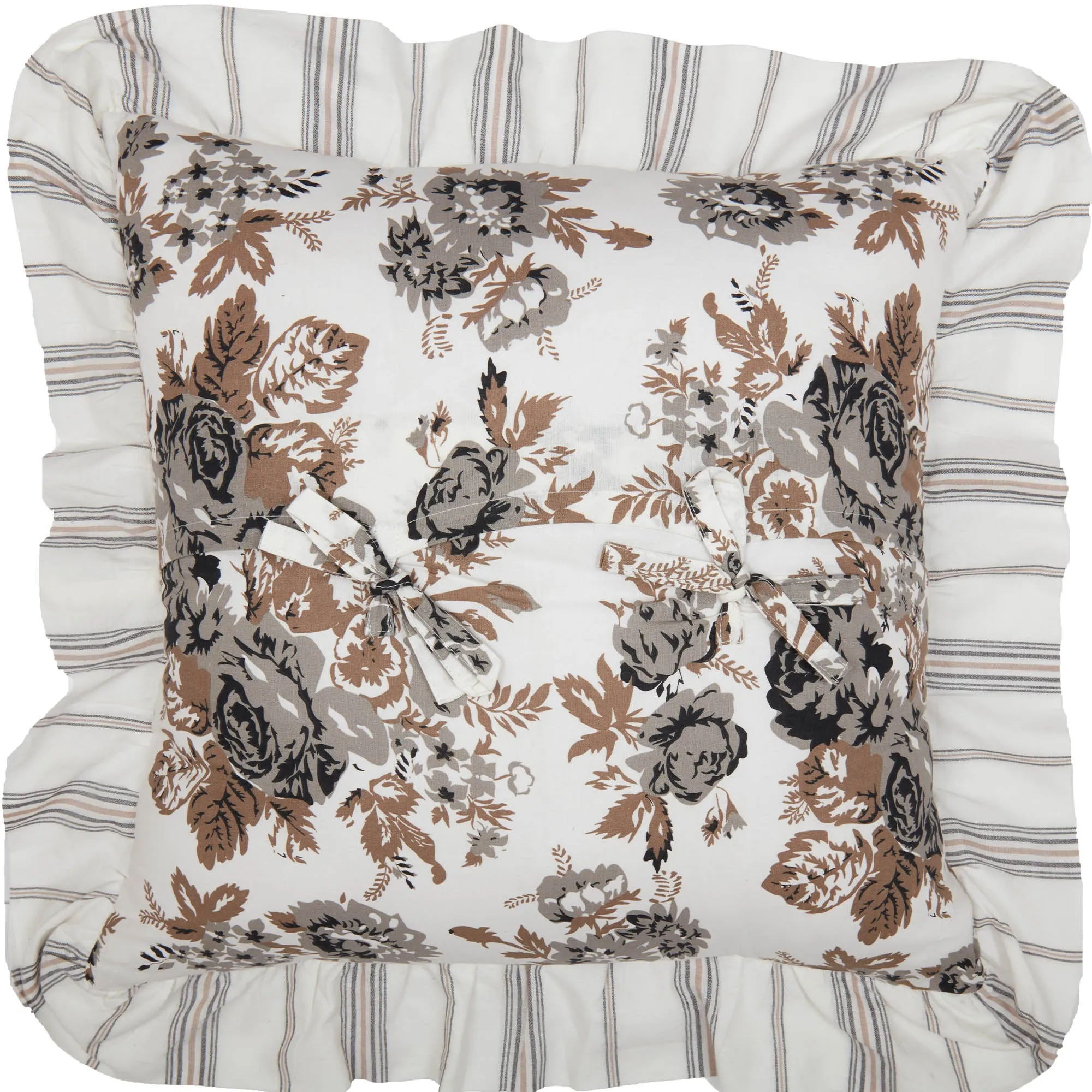 Annie Floral Ruffled Pillow