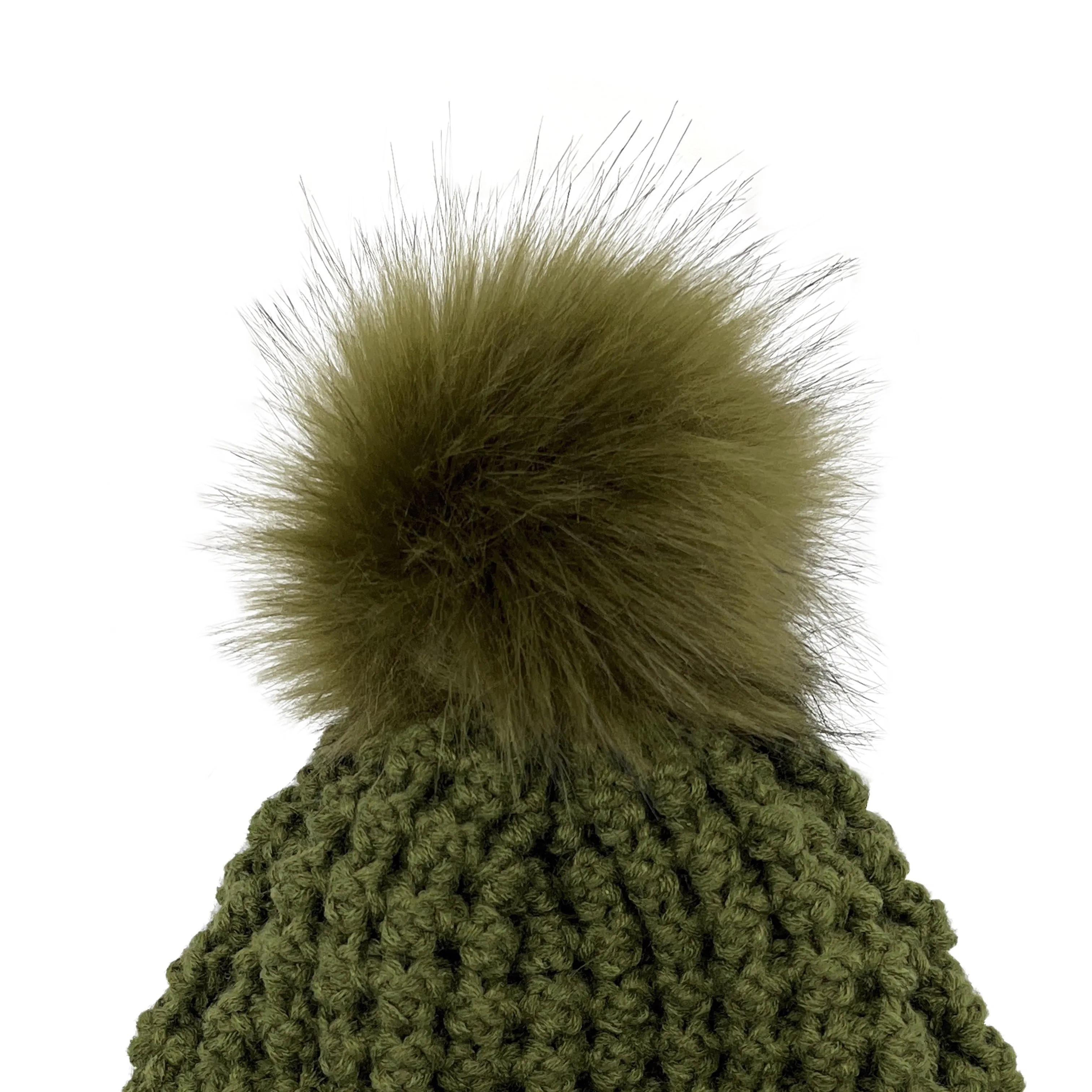 Aran Popcorn Stitch Bobble Hat