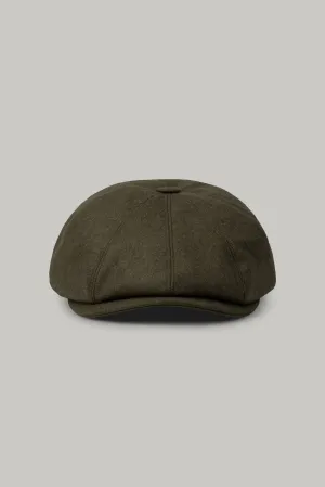 Baker Boy Hat - Olive Wool 9