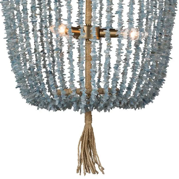 Beach Glass Strands Chandelier