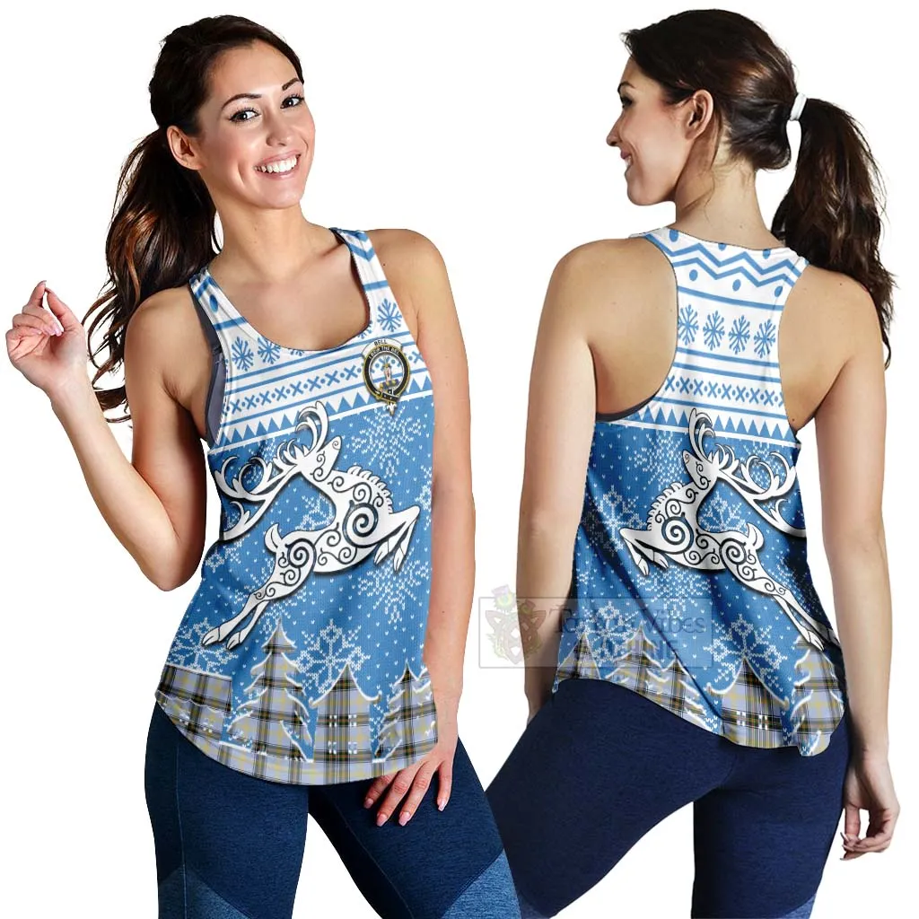 Bell Clan Christmas Women's Racerback Tanks Celtic Reindeer Style