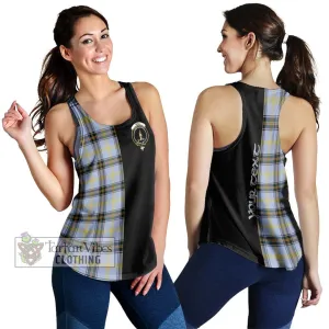 Bell of the Borders Tartan Women's Racerback Tanks with Family Crest and Half Of Me Style