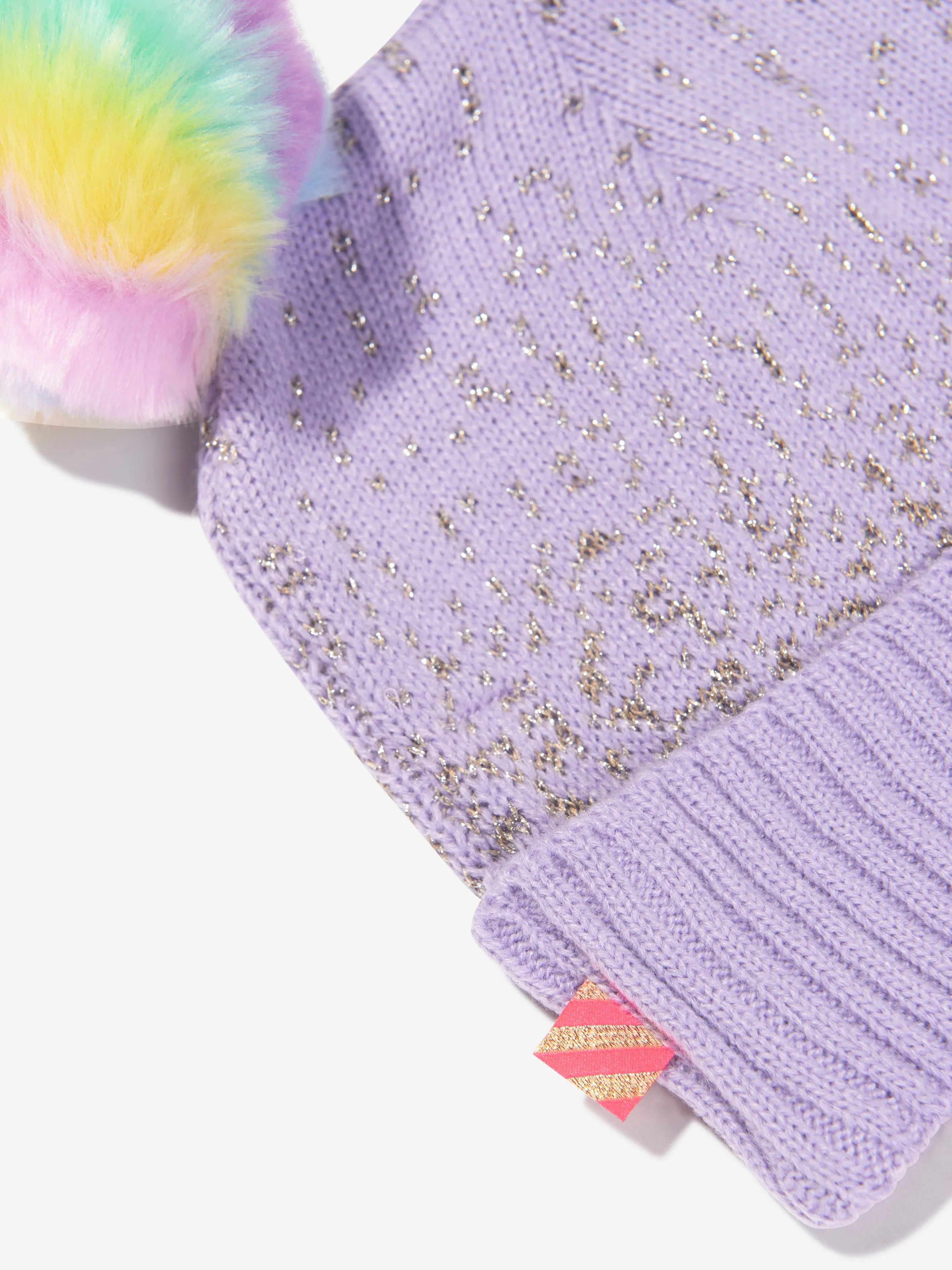 Billieblush Girls Star Bobble Hat in Lilac