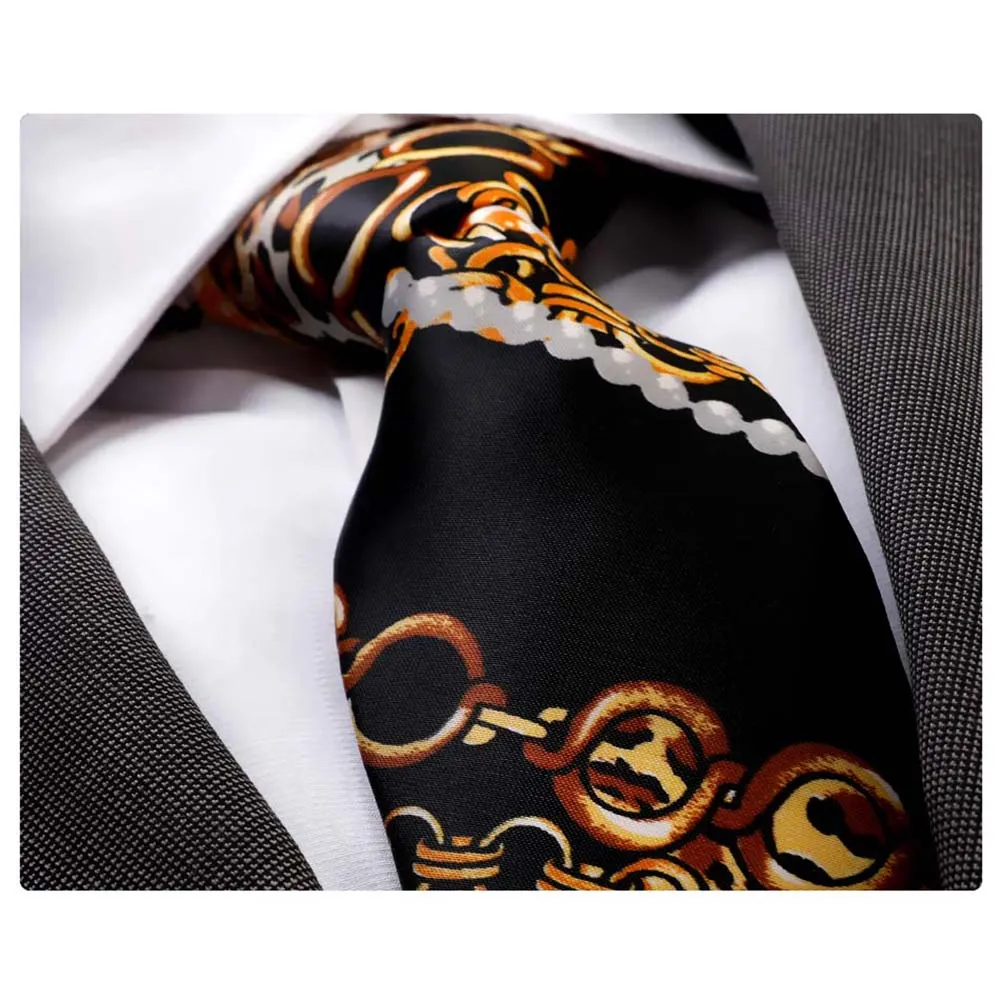 Black Gold Men's Fashion Neck Tie