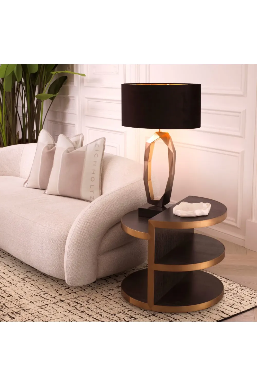 Black Oak Modern Side Table | Eichholtz Nilo