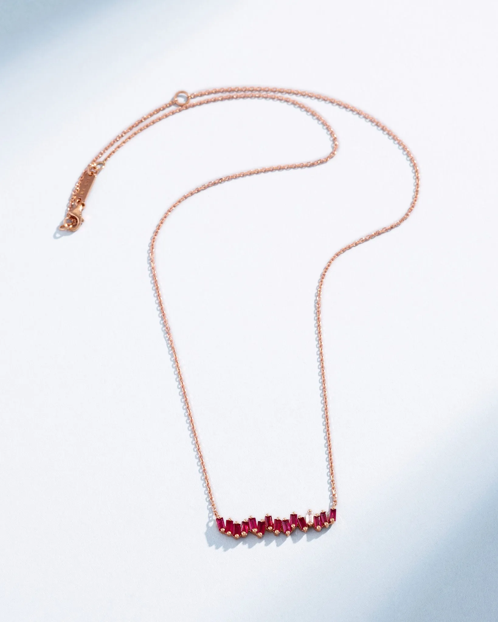 Bold Ruby Bar Pendant