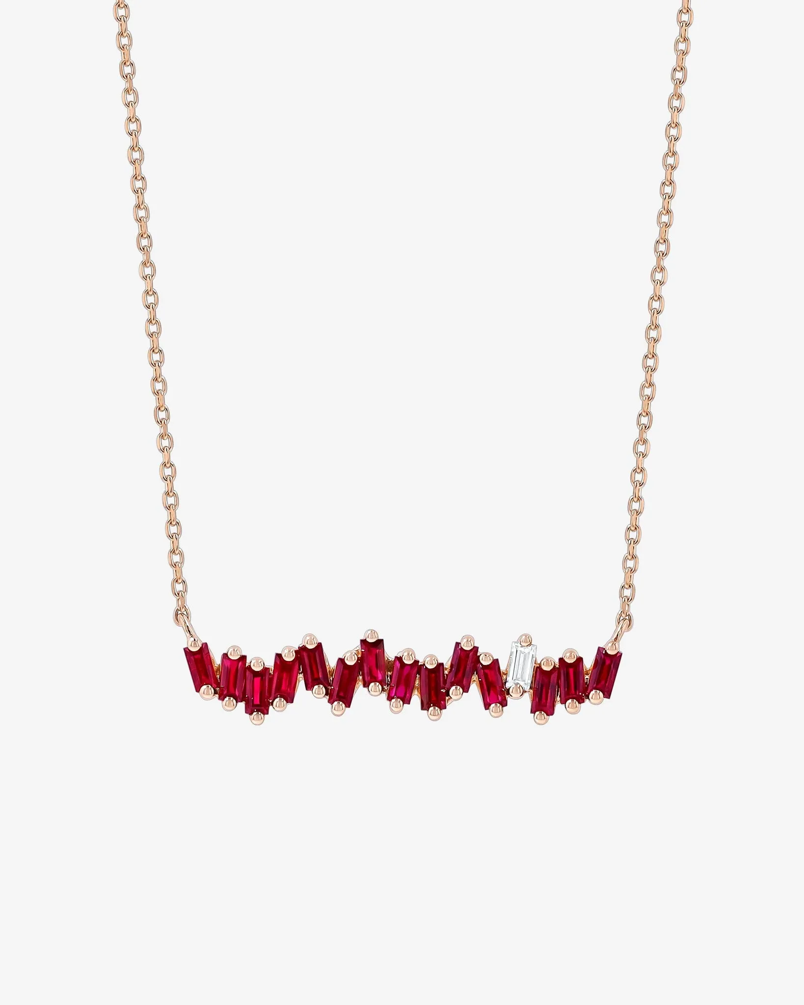 Bold Ruby Bar Pendant