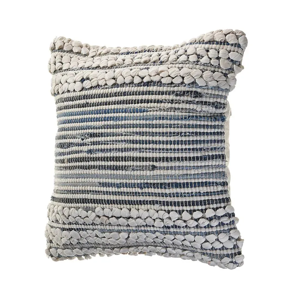 Bold Textured Navy  LR07435 Throw Pillow