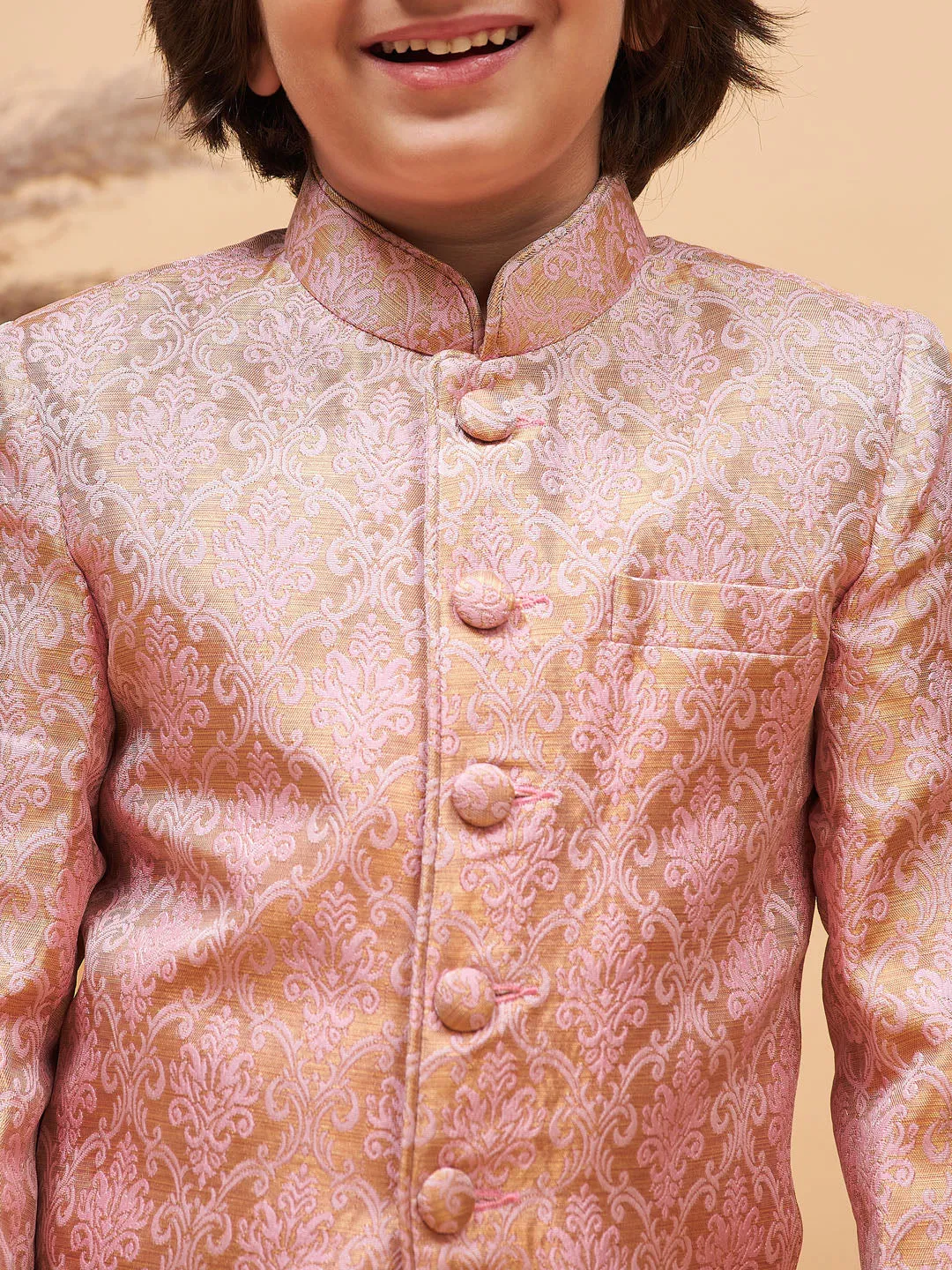 Boy's Pink Jodhpuri - Vastramay Boys