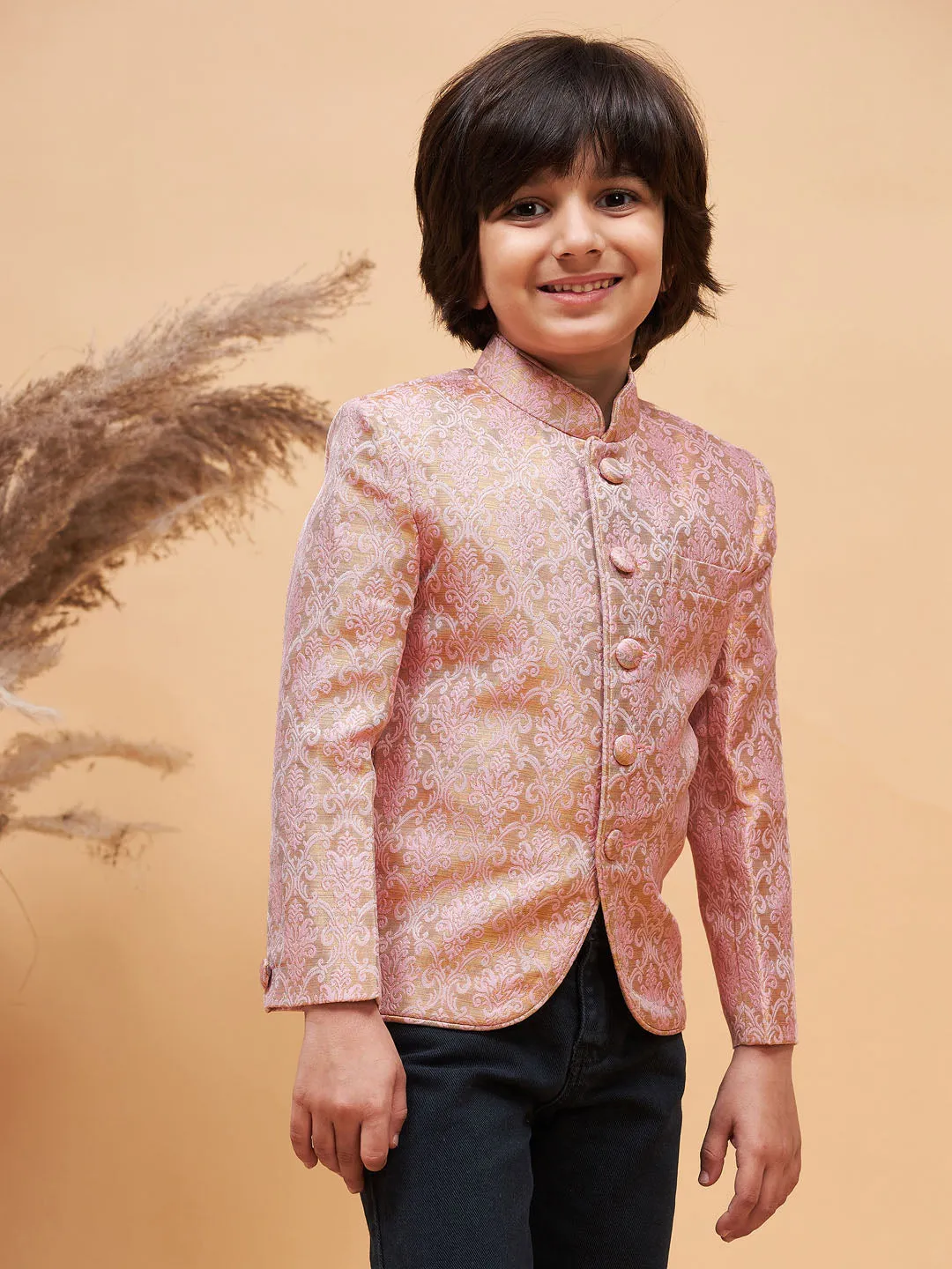 Boy's Pink Jodhpuri - Vastramay Boys