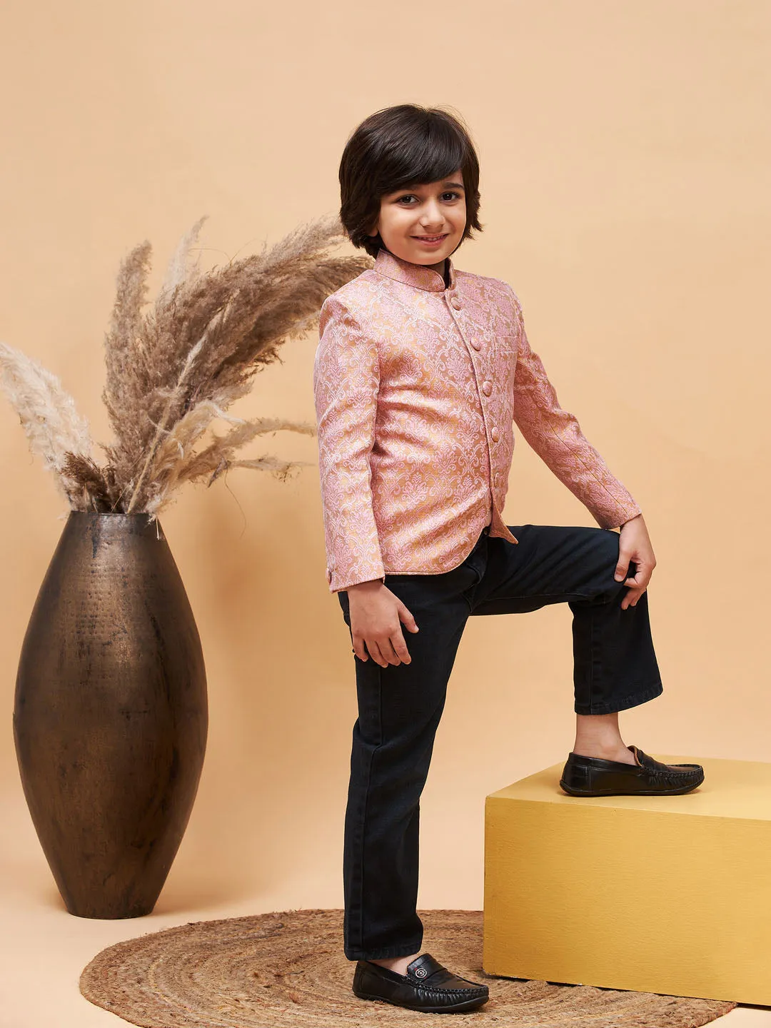 Boy's Pink Jodhpuri - Vastramay Boys