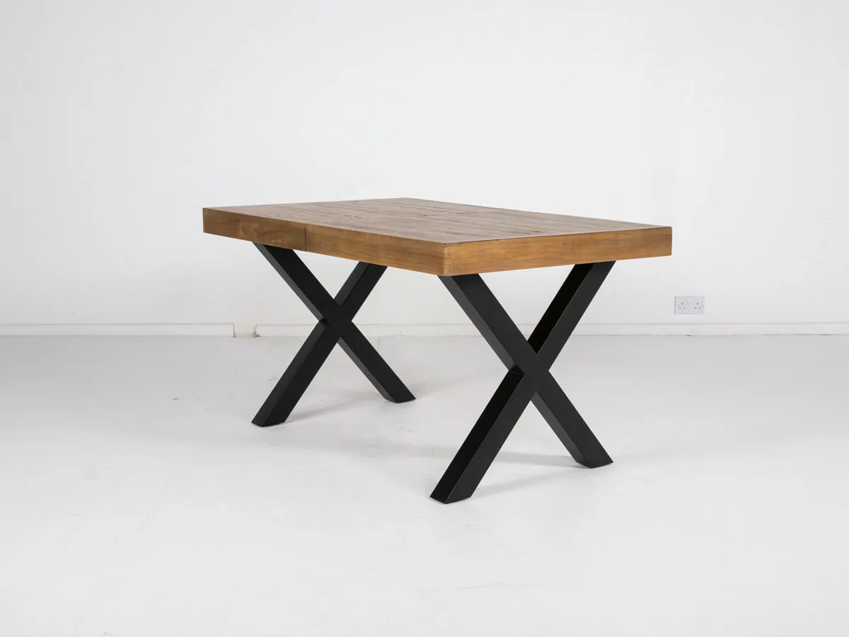 Brooklyn Light Extendable Cross Leg Dining Table (140cm - 180cm)