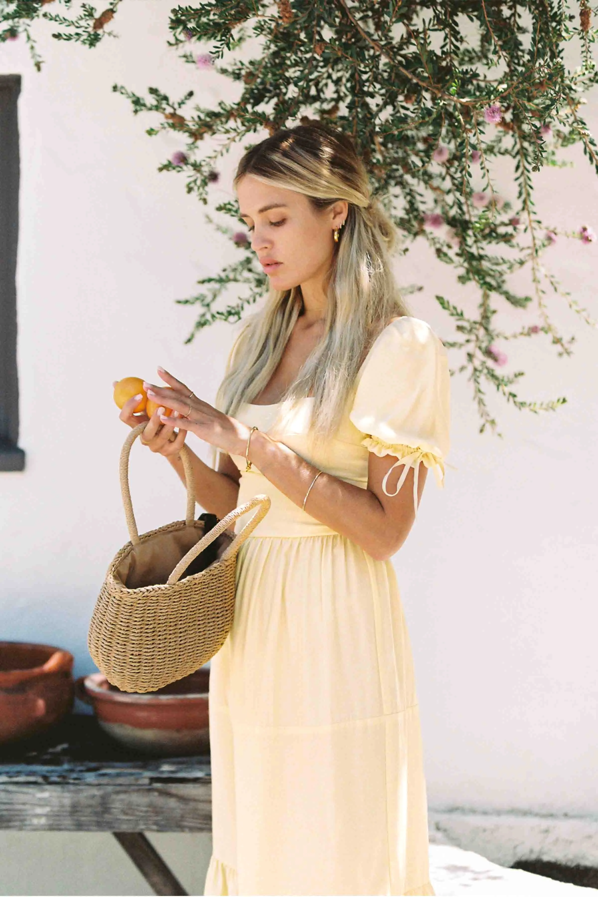 Canyon Dress | Soft Yellow | Silk dress