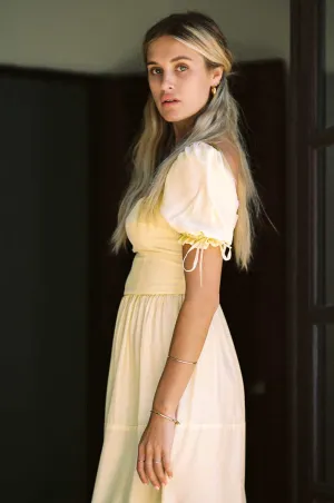 Canyon Dress | Soft Yellow | Silk dress