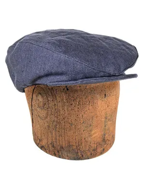 Charlie Driving Cap (Men's) - Linen in Denim (Only Medium Left!)