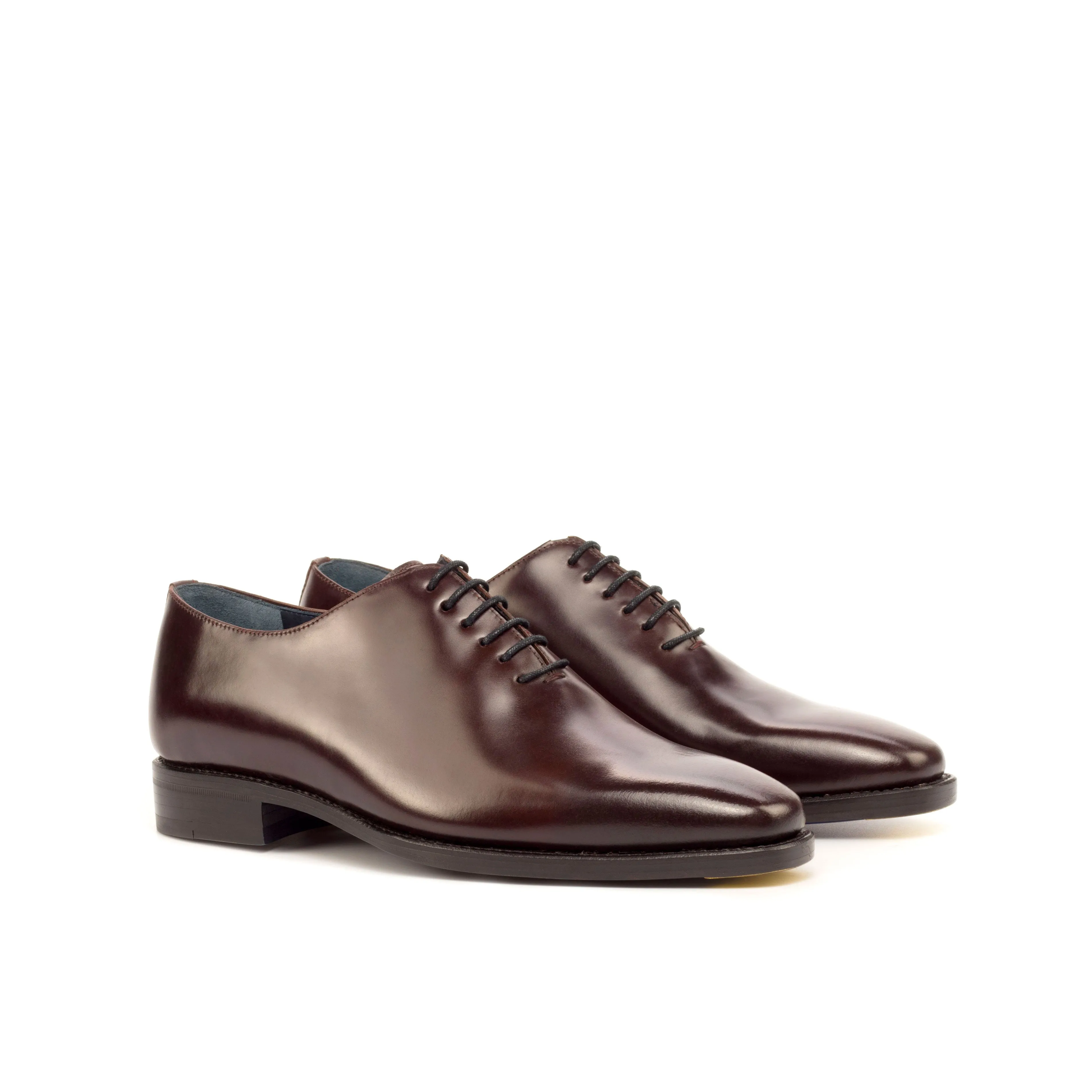 DapperFam Giuliano in Burgundy Men's Italian Cordovan Leather Whole Cut