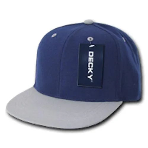 Decky Lot Of 75 Blank Flat Bill Snapback Caps Hats Solid Two Tone Wholesale Lots!