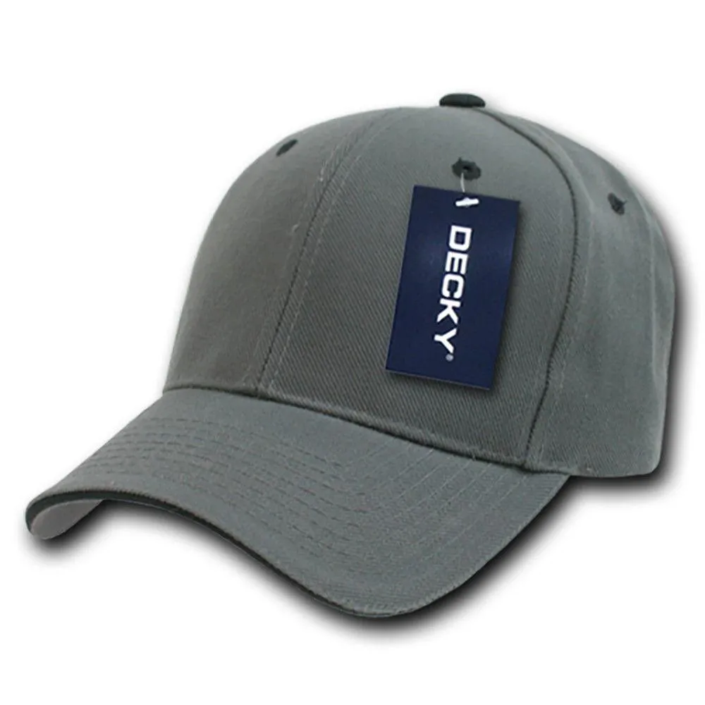 Decky Sandwich Visor Pro Style Two Tone Constructed 6 Panel Baseball Hats Caps