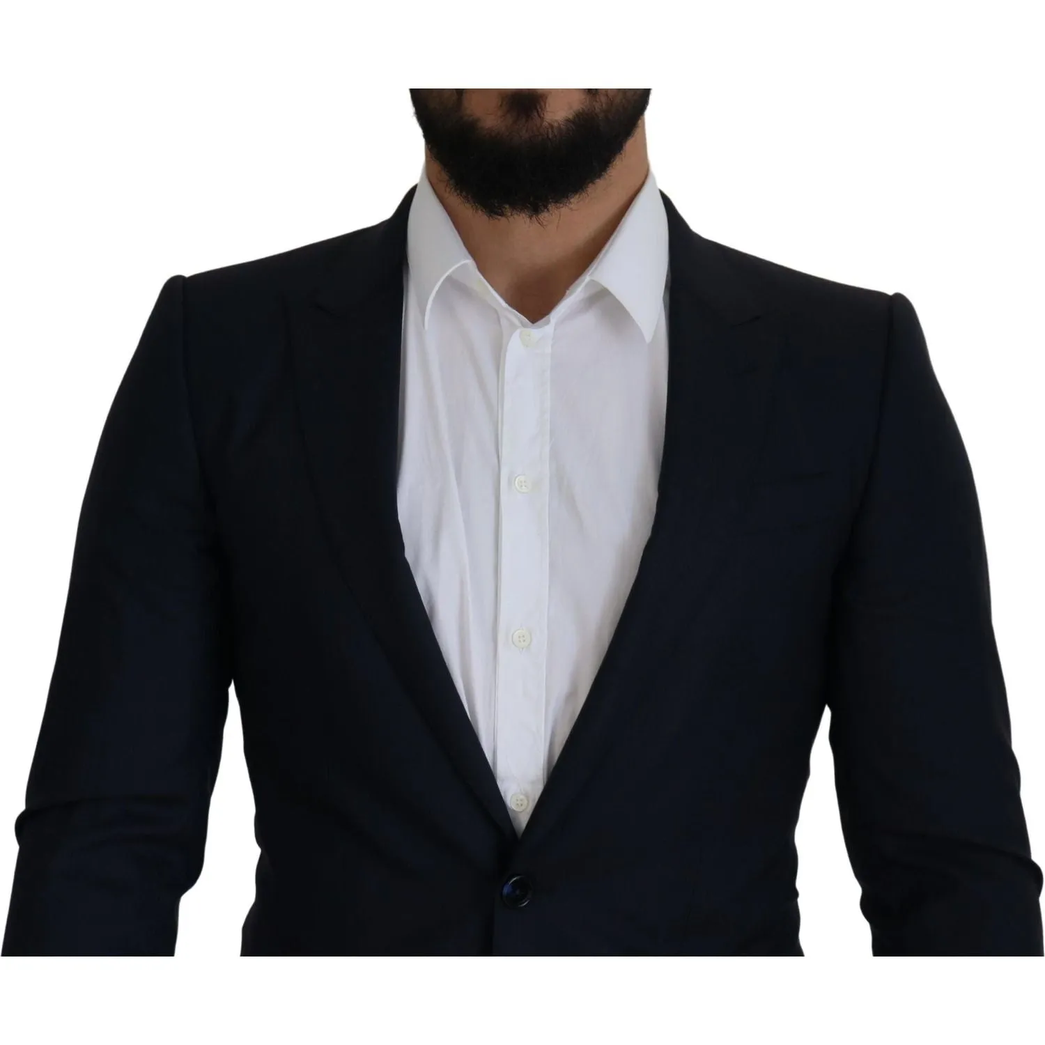 Dolce & Gabbana Elegant Single Breasted Wool Silk Blazer