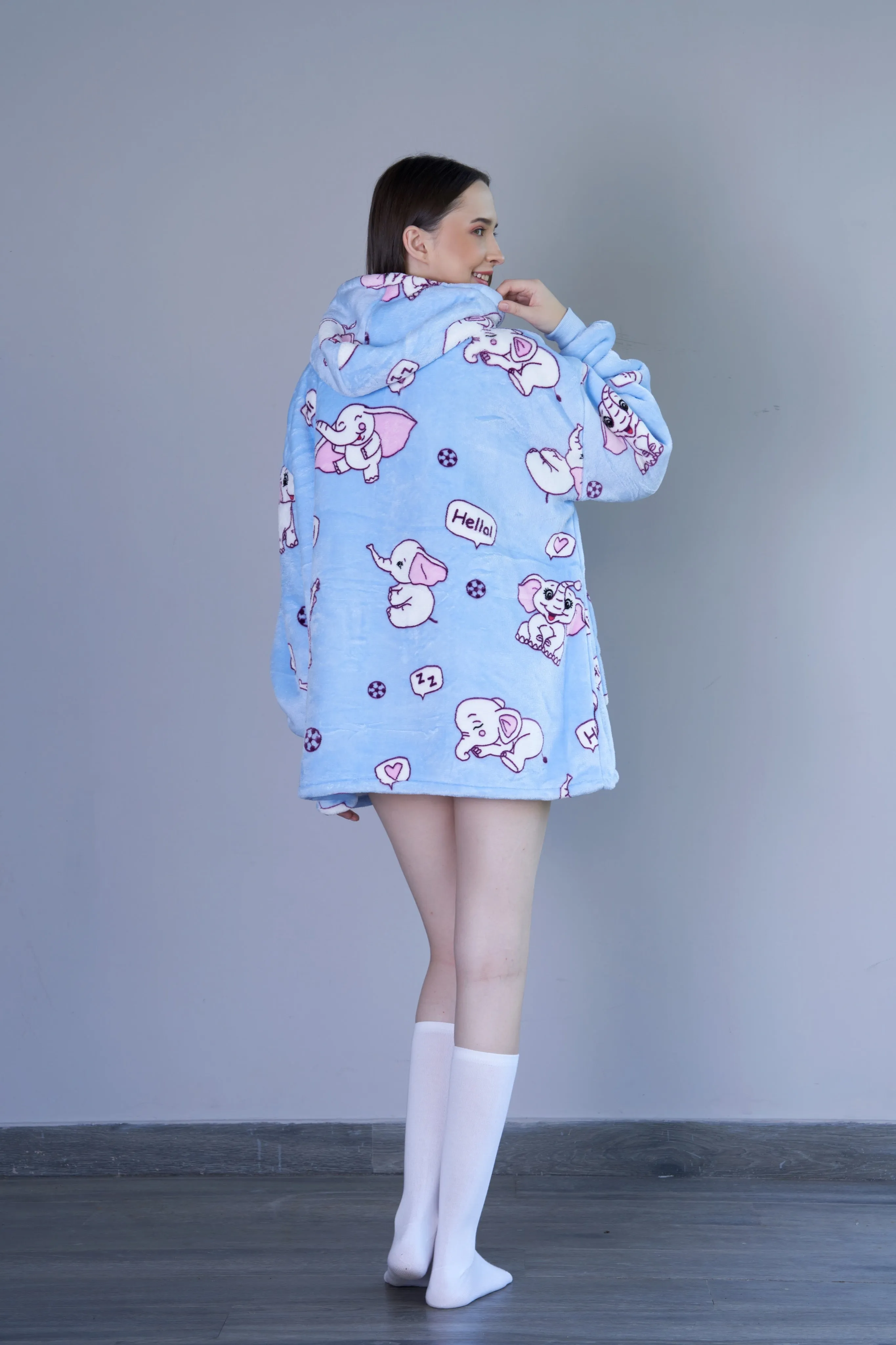 Ello Elephant - Hoodie Blanket - Sassy Series