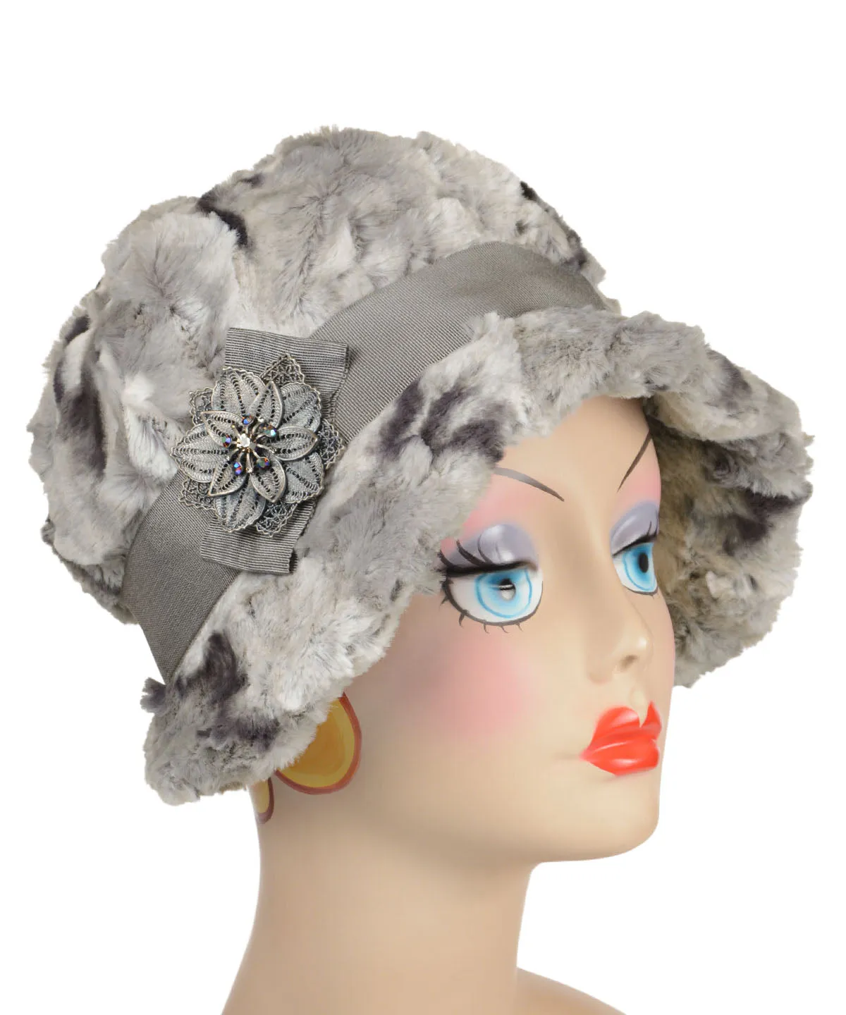 Grace Cloche Style Hat - Cascade Luxury Faux Furs