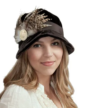 Grace Cloche Style Hat - Velvet in Chocolate