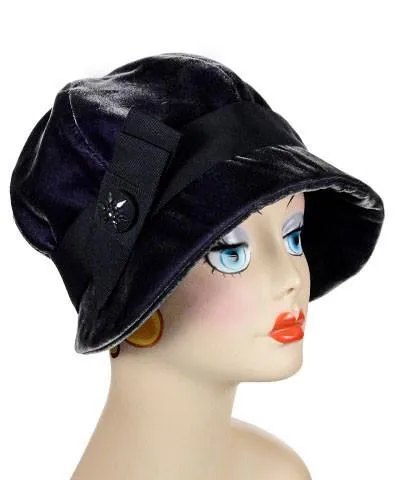 Grace Cloche Style Hat - Velvet in Smoky Quartz (Limited Availability)