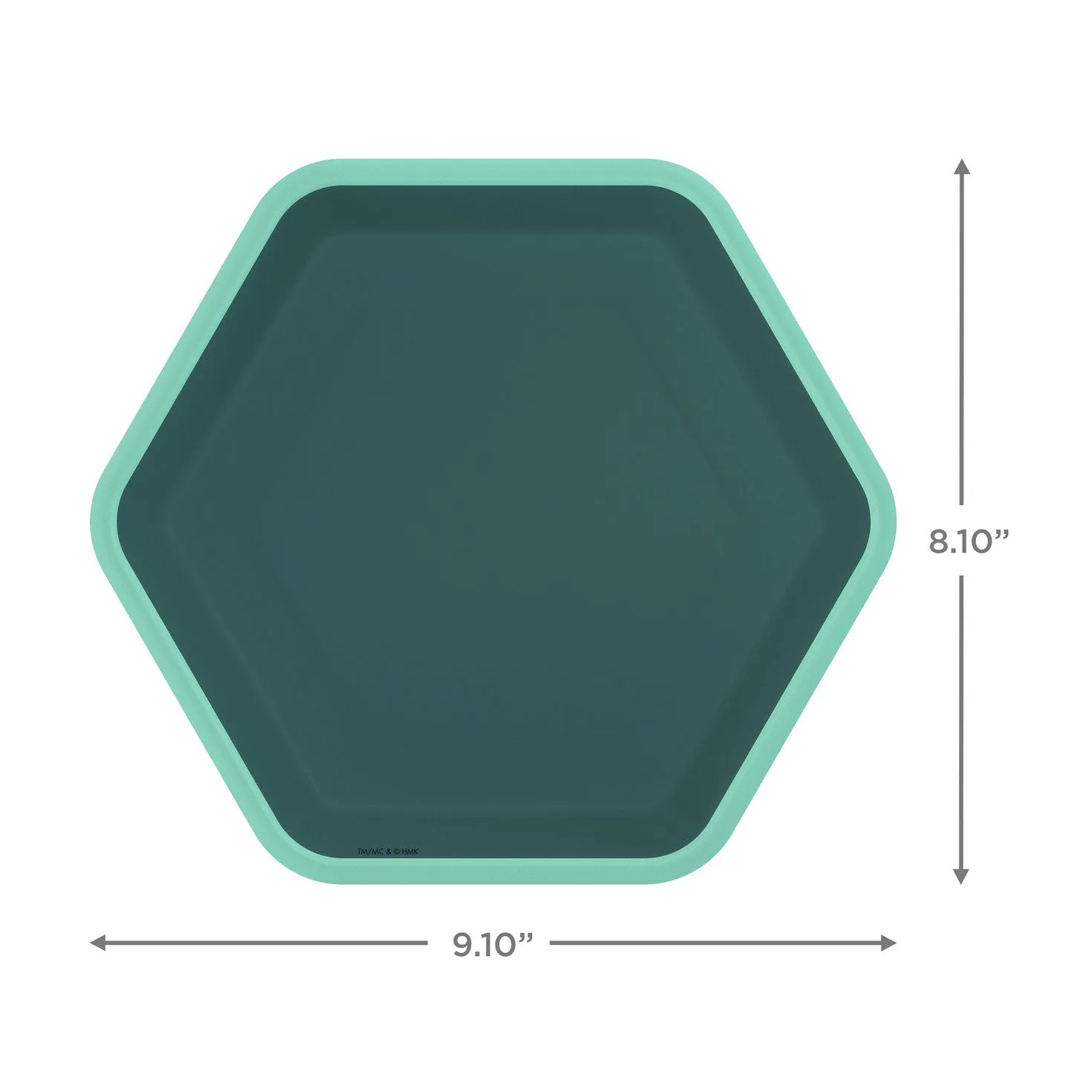 Hallmark Green Hexagonal Dessert Plates, Set of 8