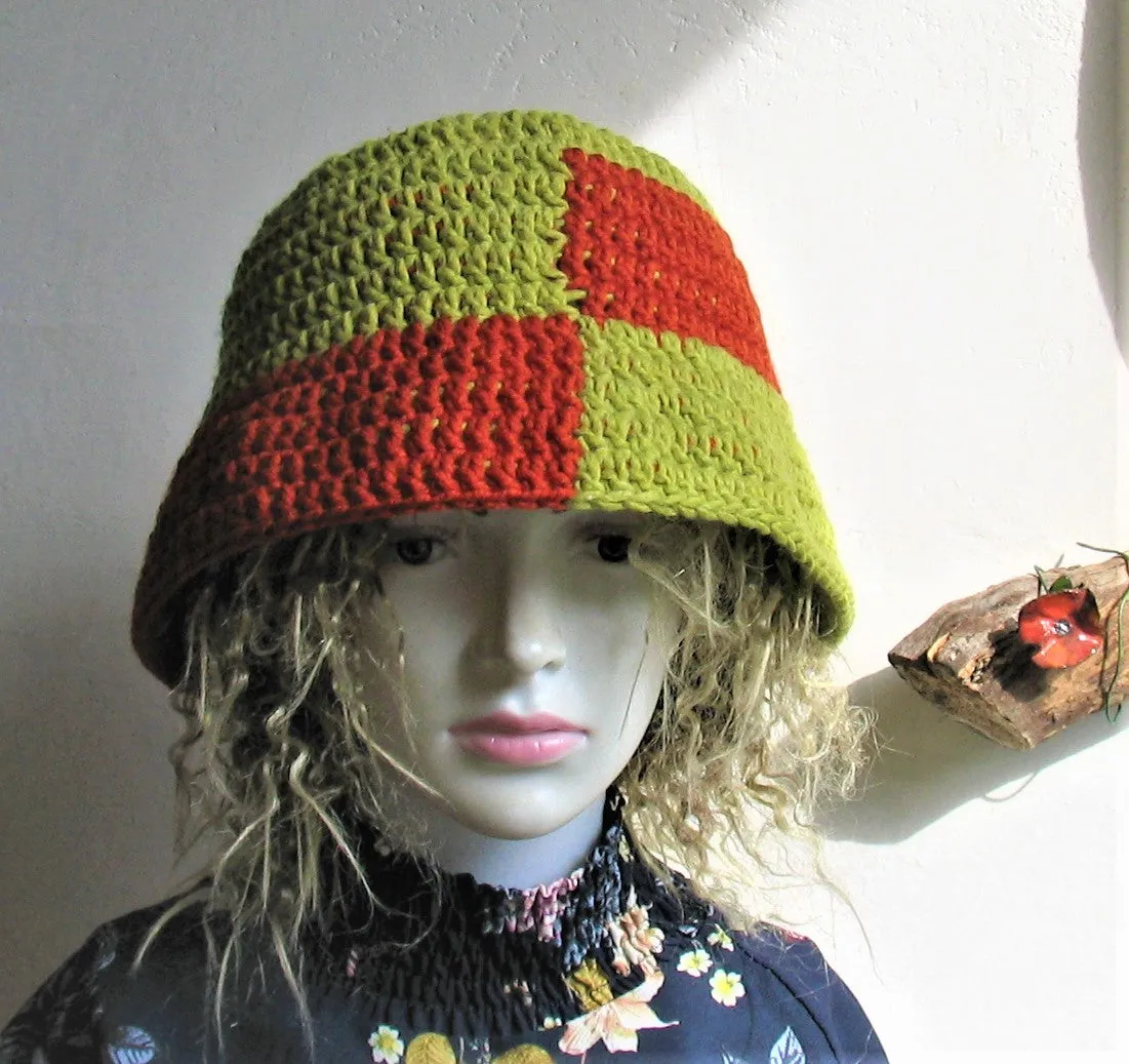 Handmade Crochet  Bucket hat for dreadlocks rochet Rustic Hat Bohemian Western Hat Boho Hippie Hipster Festival Hat Toddler Baby hat Ladies hat Japanese style chat