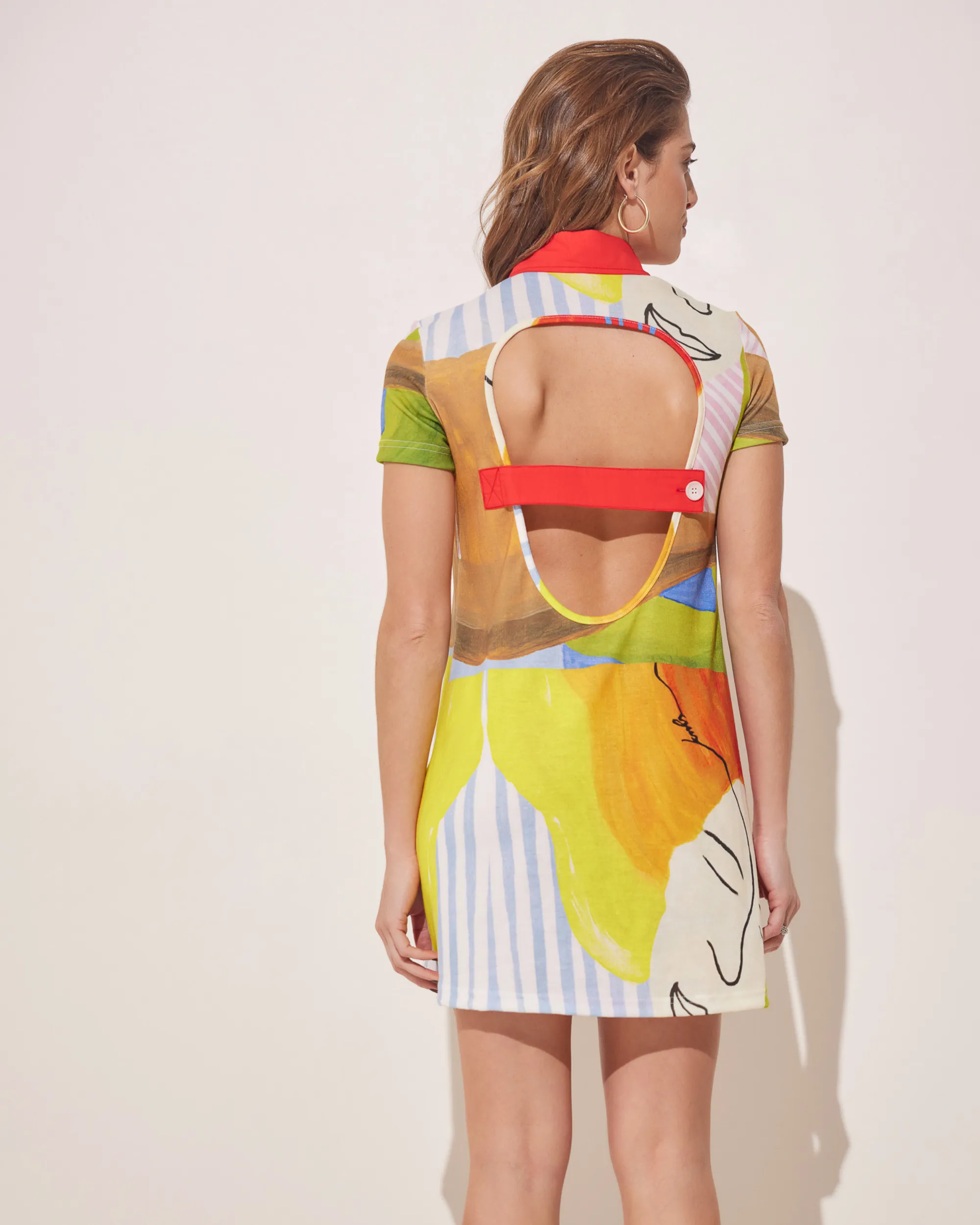 Happy Polo Dress | Abstract Color