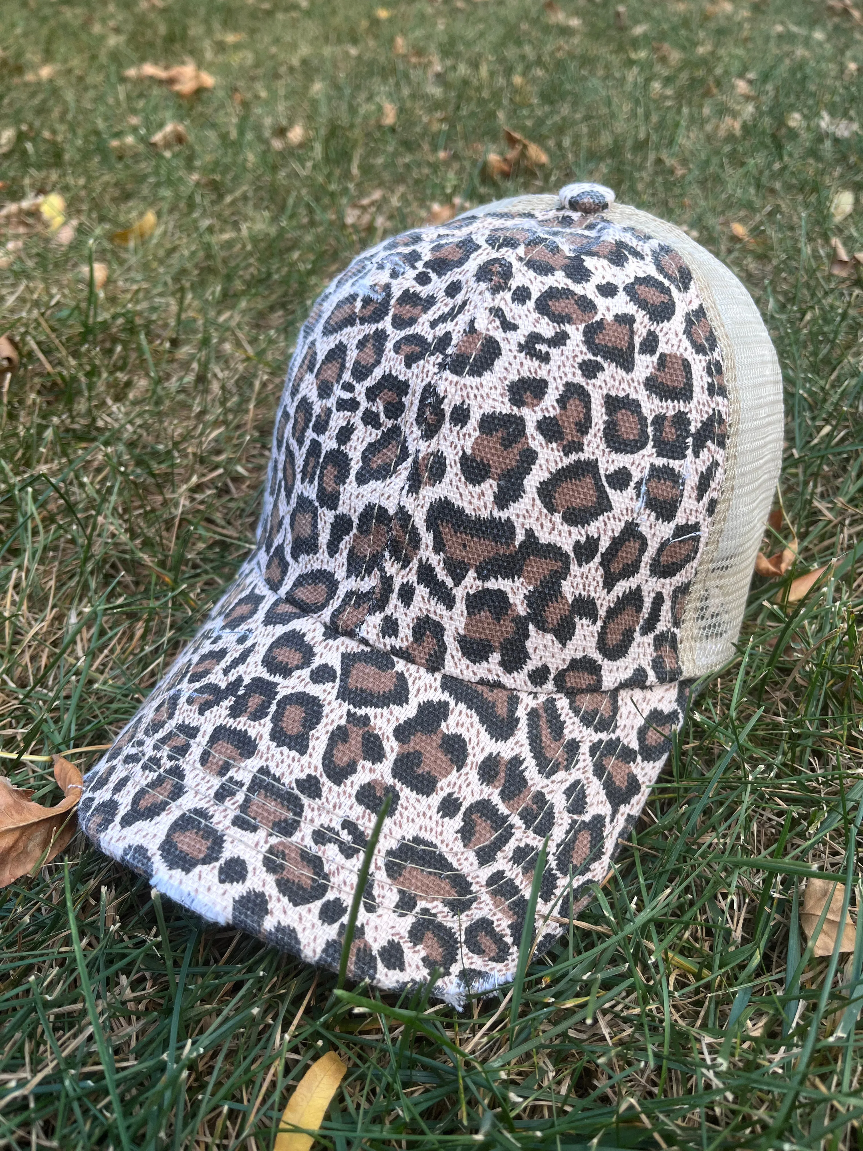 Hat blanks Distressed Leopard Solid Trucker caps