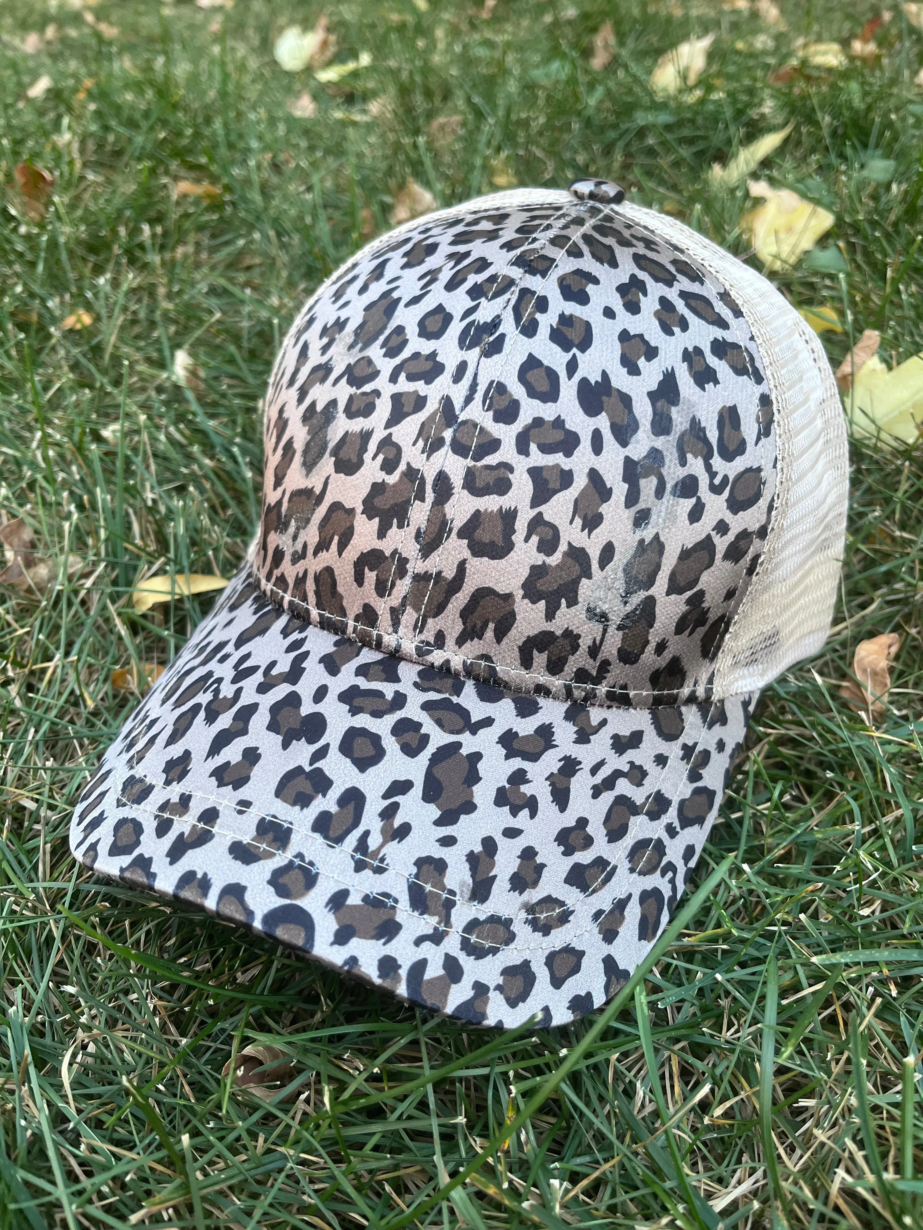 Hat blanks Distressed Leopard Solid Trucker caps