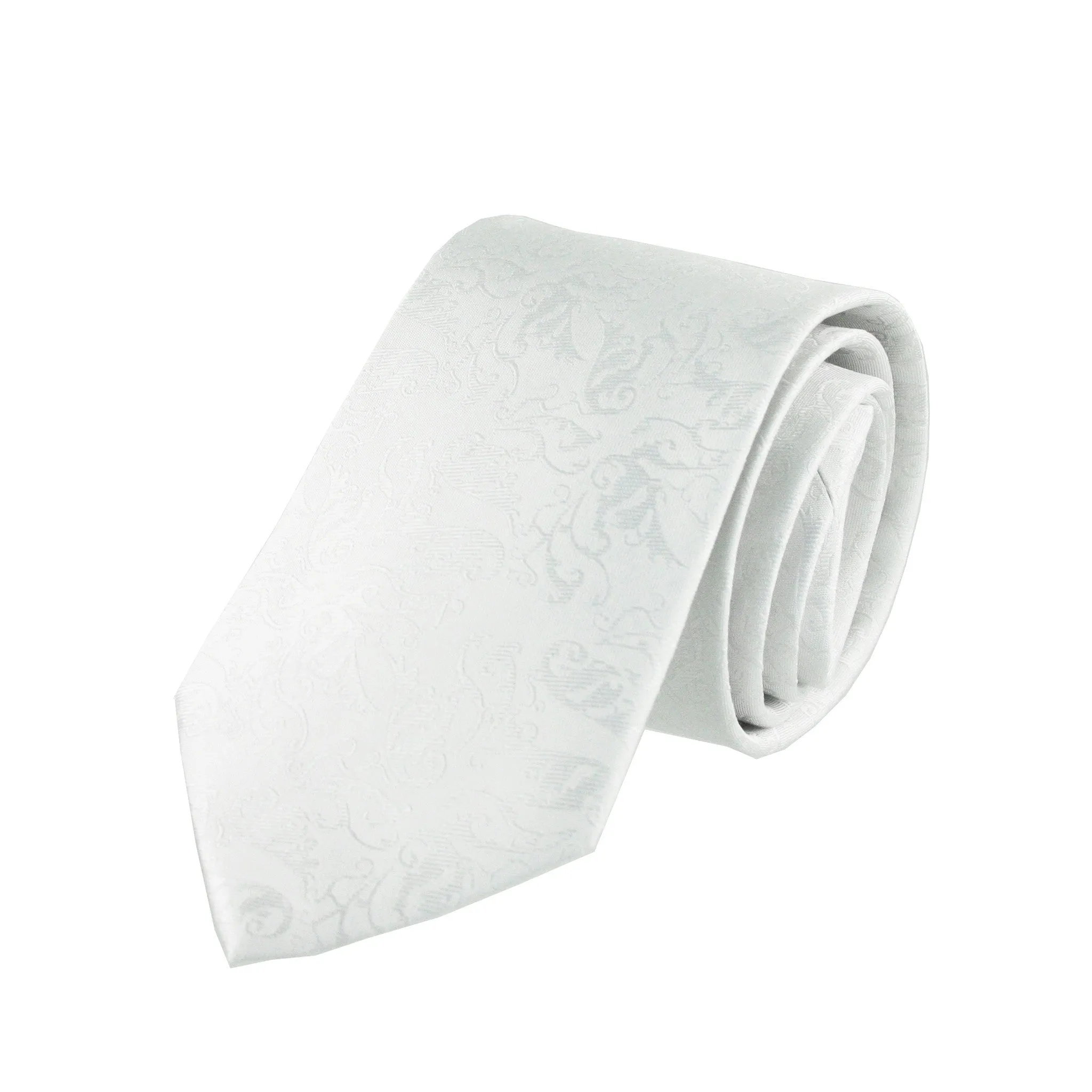 Heavenly White Patterned Tie