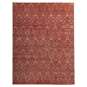 Ivory Transitional Wool Silk Blend Rug - 9' x 12'