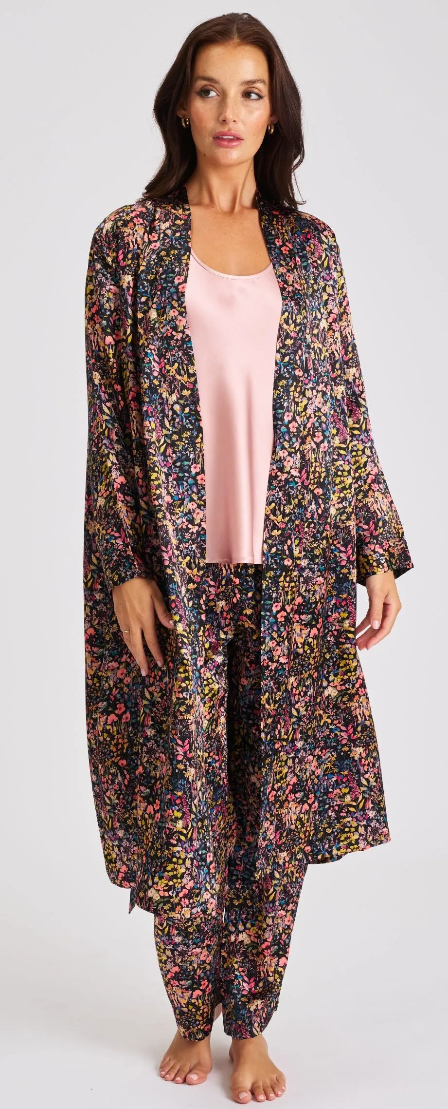 Liberty Silk Robe Felda Black