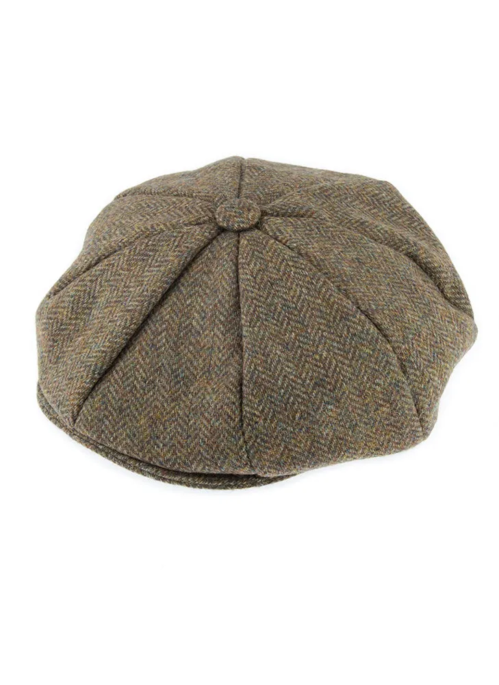 Men's Abraham Moon Herringbone Tweed Newsboy Cap