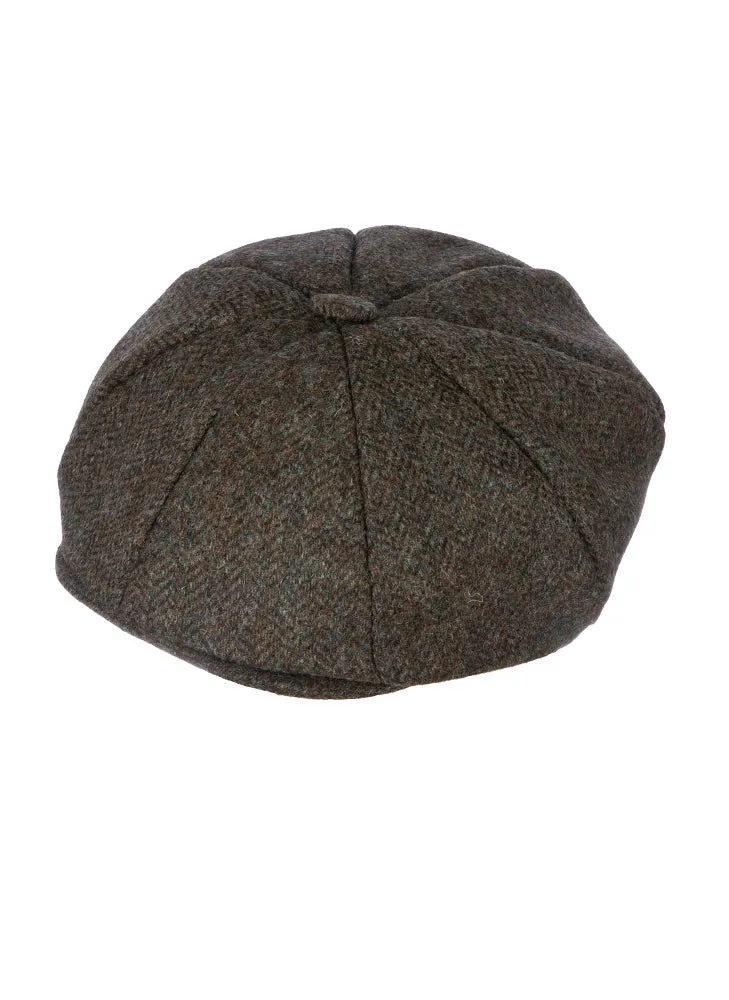 Men's Abraham Moon Herringbone Tweed Newsboy Cap