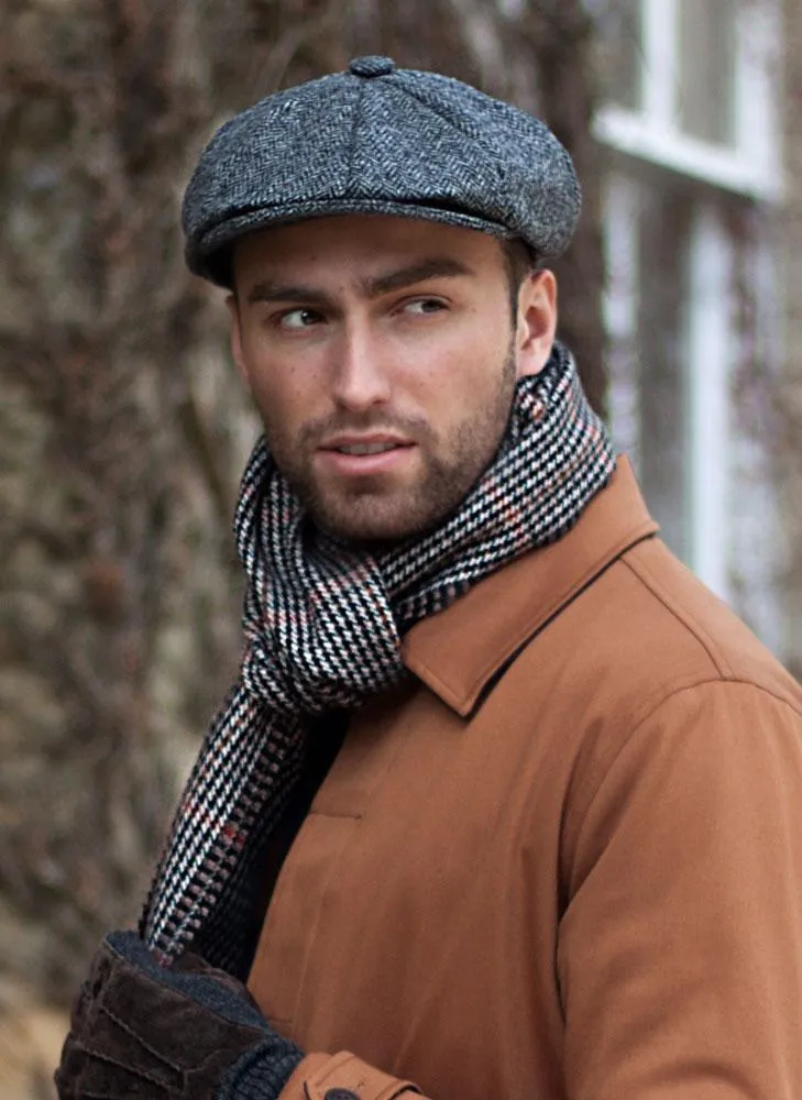 Men's Abraham Moon Herringbone Tweed Newsboy Cap